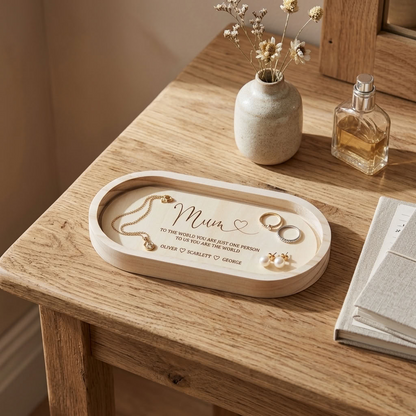 Personalised Wooden Trinket Tray - Multiple Designs to choose from