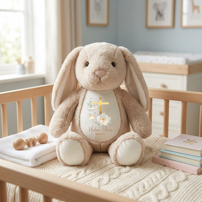 Bunny Plush - Gold Cross