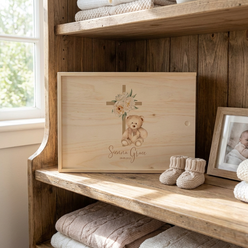 Keepsake Box - Bear Christening Box