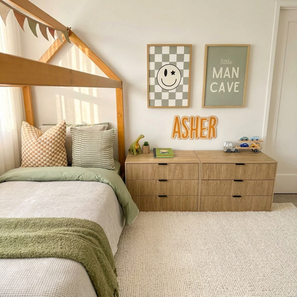 Double Layer Wooden Names Plaque