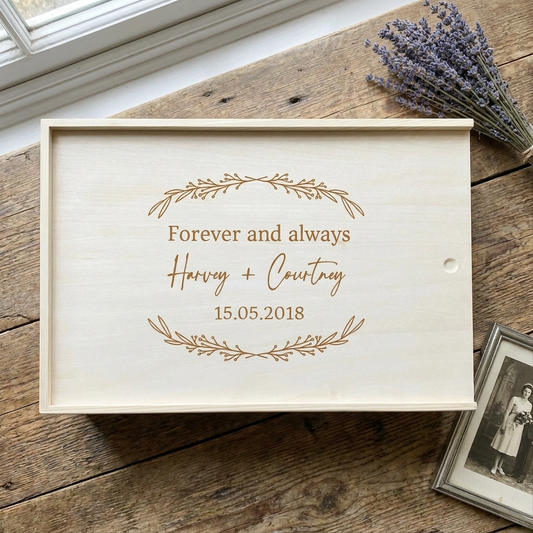 Wedding Keepsake Box - Wreath