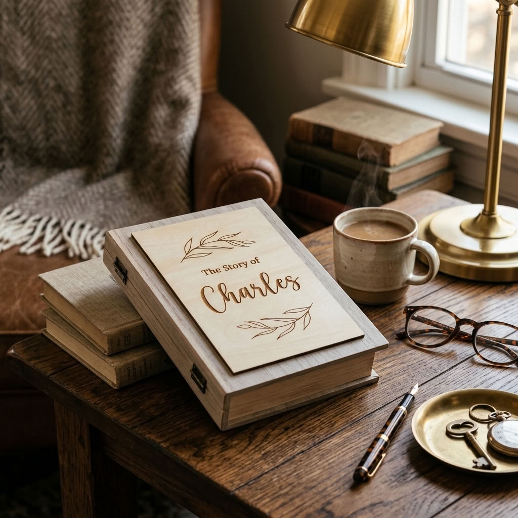 Personalised Wooden Book - Multiple Designs to choose from