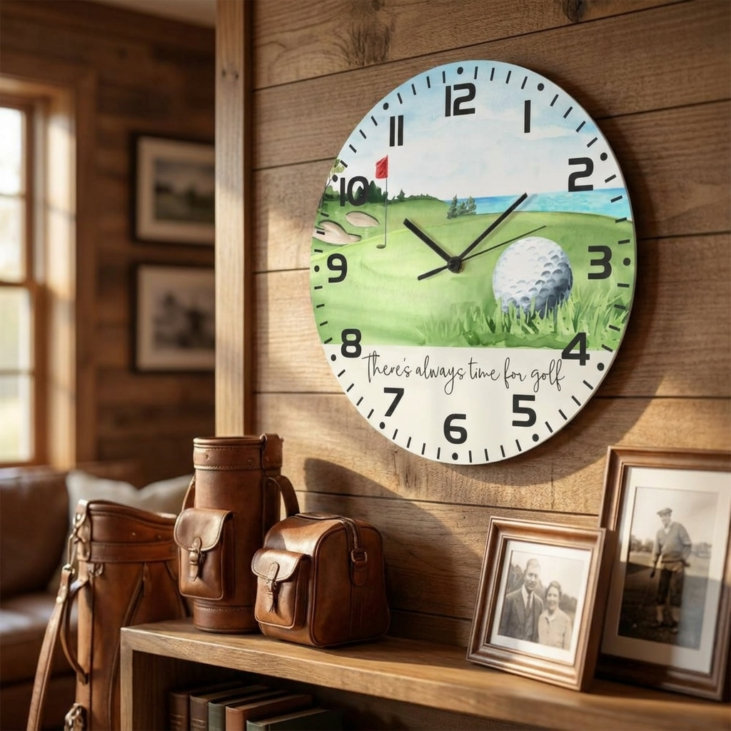 Personalised Clock - There's always time for golf
