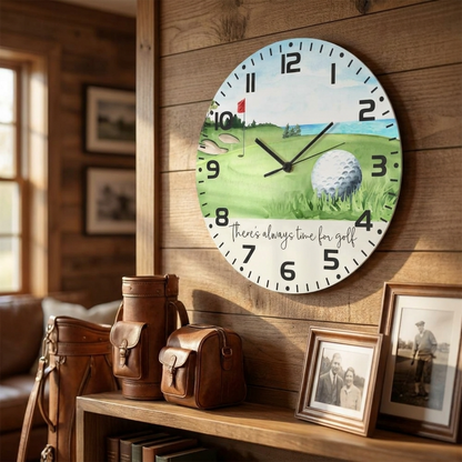 Personalised Clock - There's always time for golf