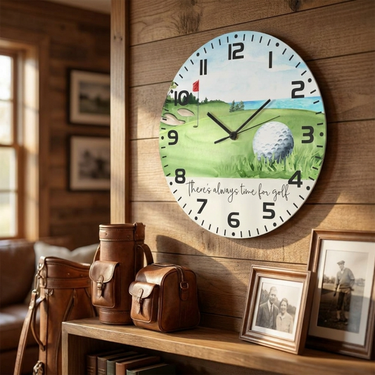 Personalised Clock - There's always time for golf