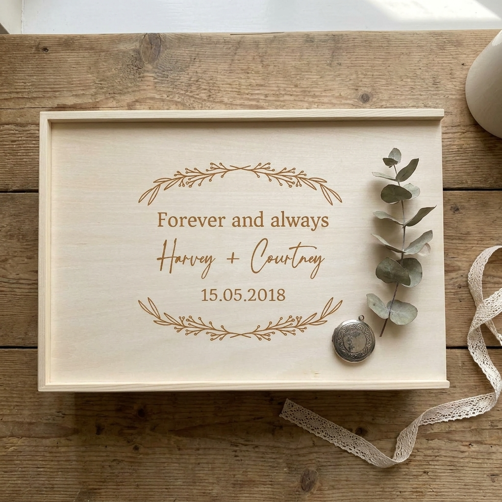 Wedding Keepsake Box - Wreath