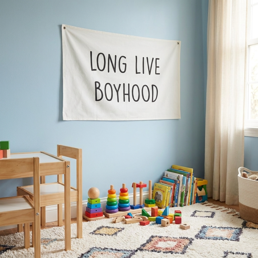 Long Live Boyhood Canvas Wall Hang