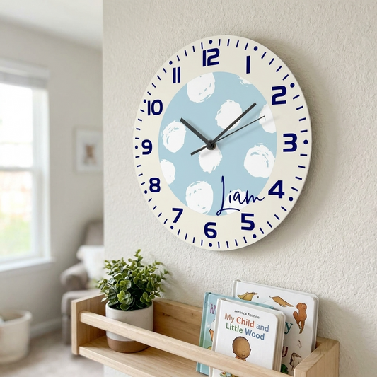 Personalised Clock - Blue