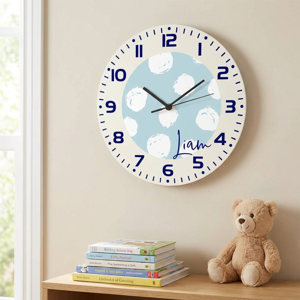 Personalised Clock - Blue