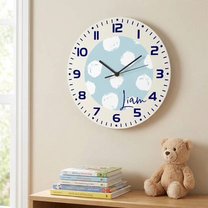 Personalised Clock - Blue