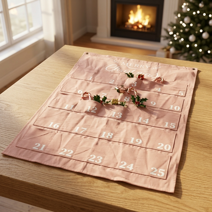 Merry Christmas Advent Calendar Blush