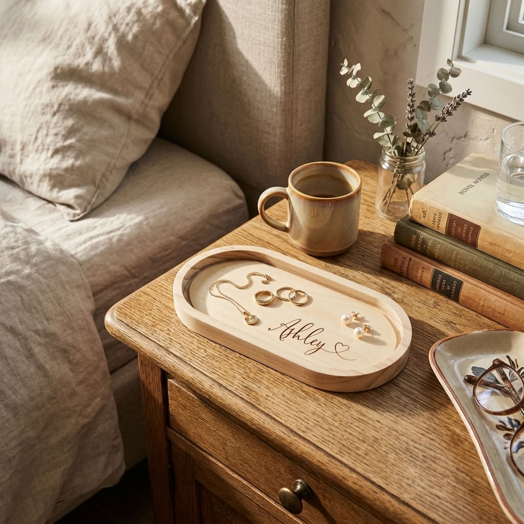 Personalised Wooden Trinket Tray - Multiple Designs to choose from