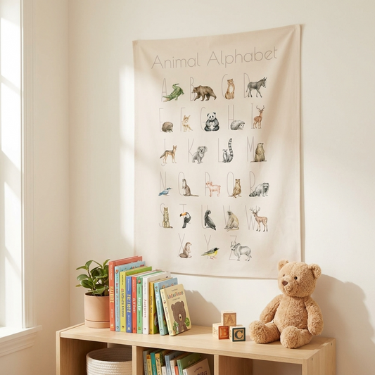 Animal Alphabet Canvas Wall Hang