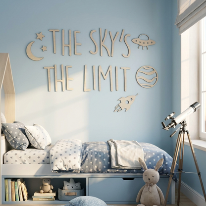 THE SKY'S THE LIMIT wall plaque