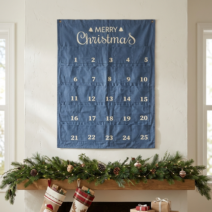 Merry Christmas Advent Calendar Navy