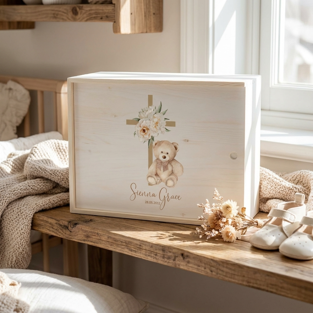 Keepsake Box - Bear Christening Box