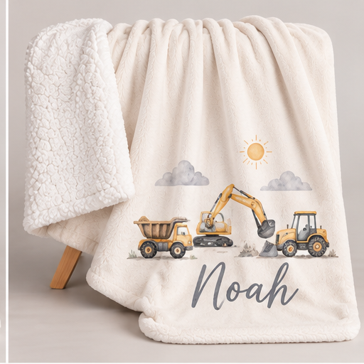 Personalised Baby Sherpa Blanket - Construction