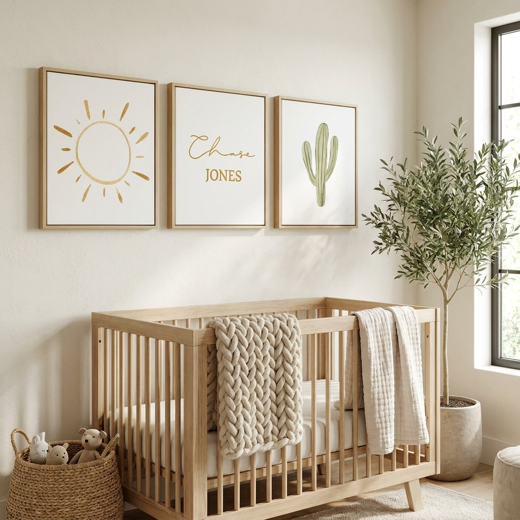 Personalised Sunny Days Wooden Canvas Print Set
