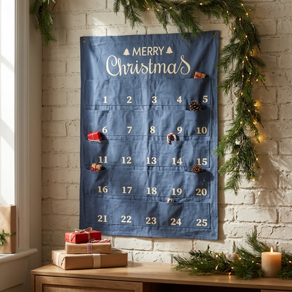 Merry Christmas Advent Calendar Navy