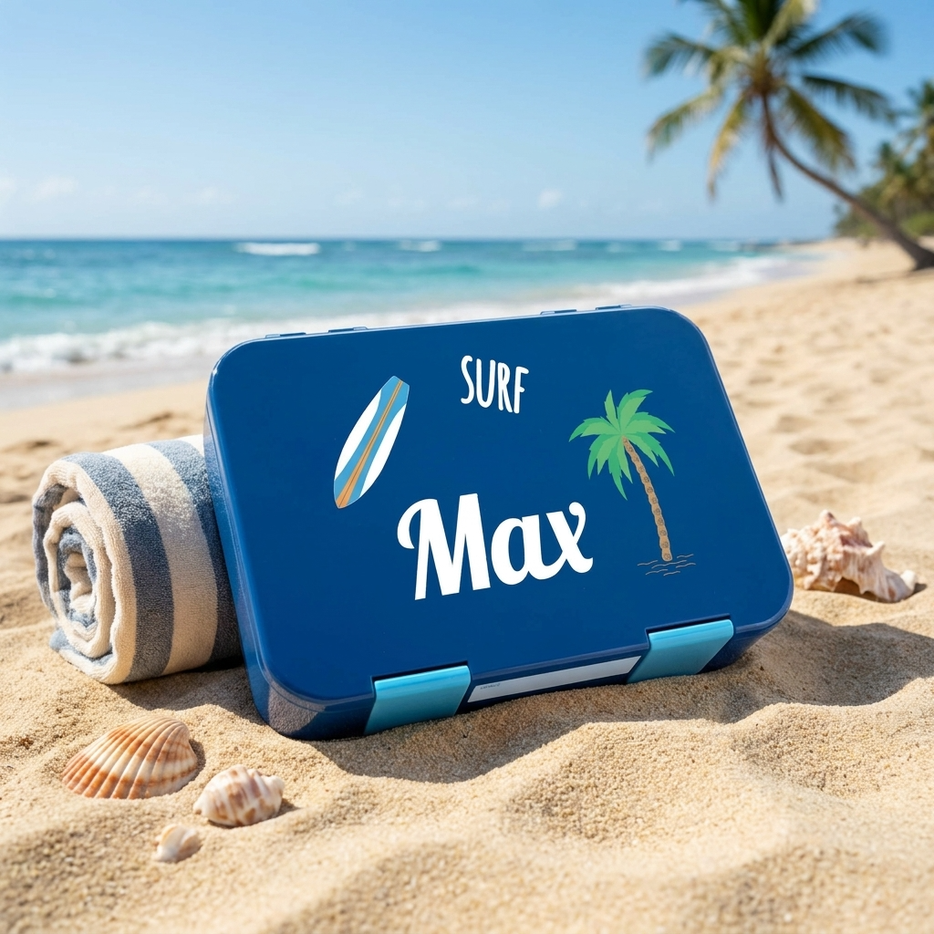 Personalised Lunch Boxes - Blue Surf