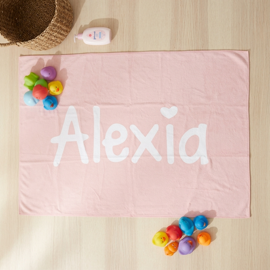 Pink Towel with name Alexia