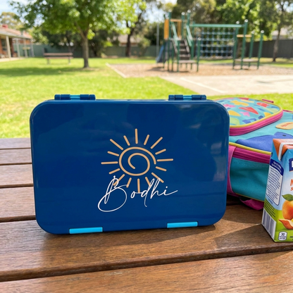 Personalised Lunch Boxes - Blue Sun