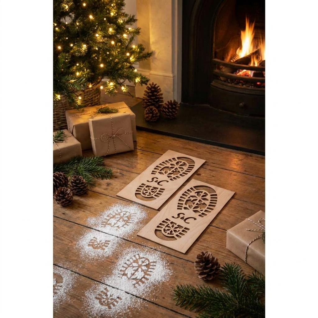 Santa Claus Boot Stencil