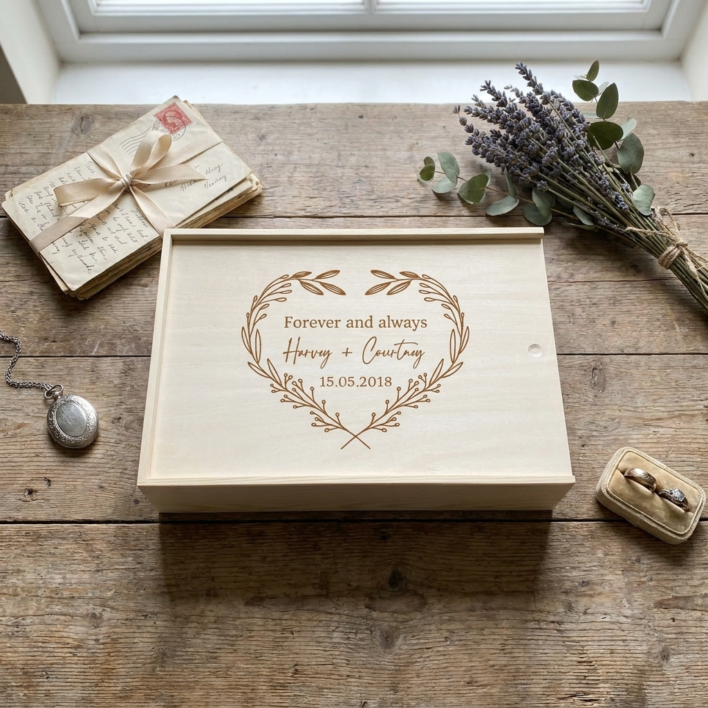 Wedding Keepsake Box - Heart