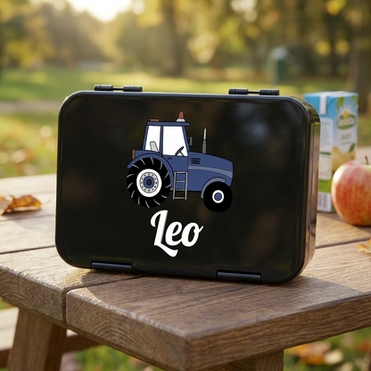 Personalised Lunch Boxes - Black Tractor