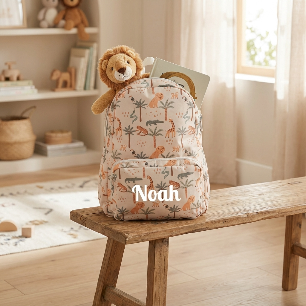 Personalised Kids Backpack - Safari