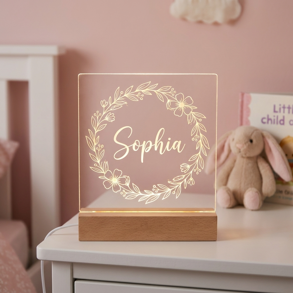 Floral Wreath Night Light