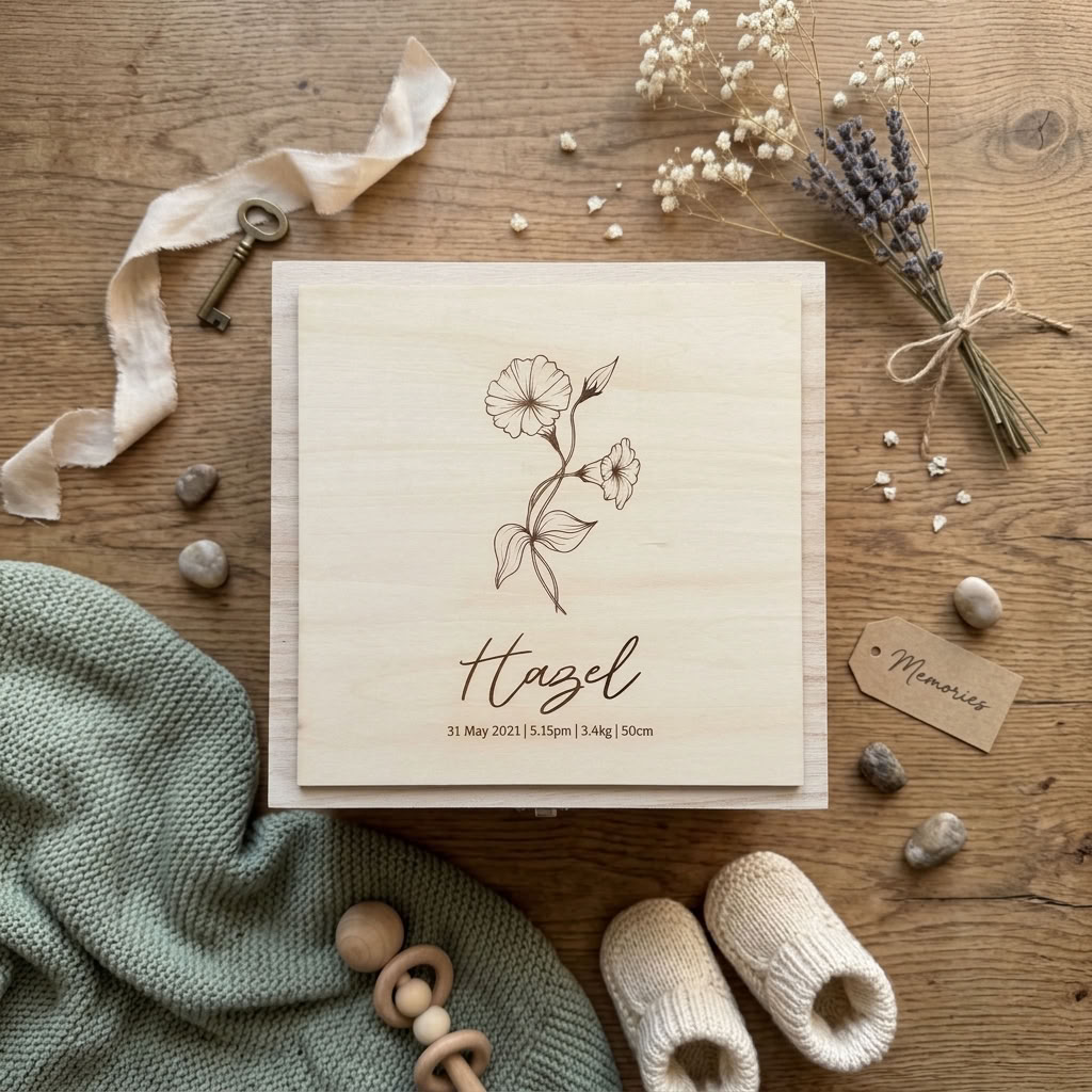 Personalised Wooden Keepsake Box - Multiple Designs to choose from