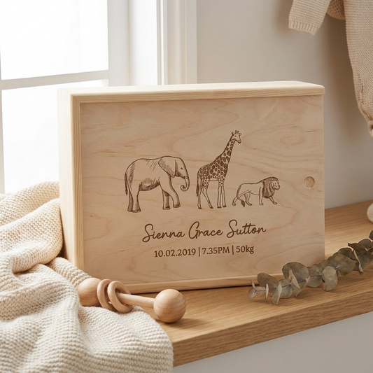 Keepsake Box - Safari Animals