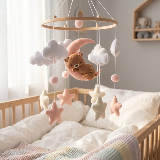 Pink Teddy Nursery Mobile