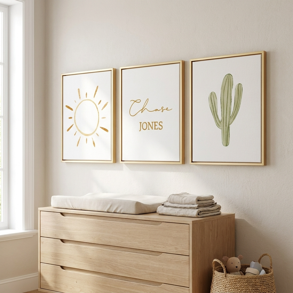 Personalised Sunny Days Wooden Canvas Print Set