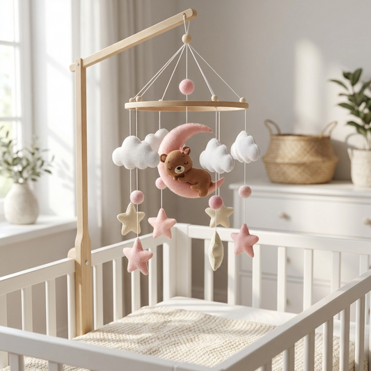 Pink Teddy Nursery Mobile