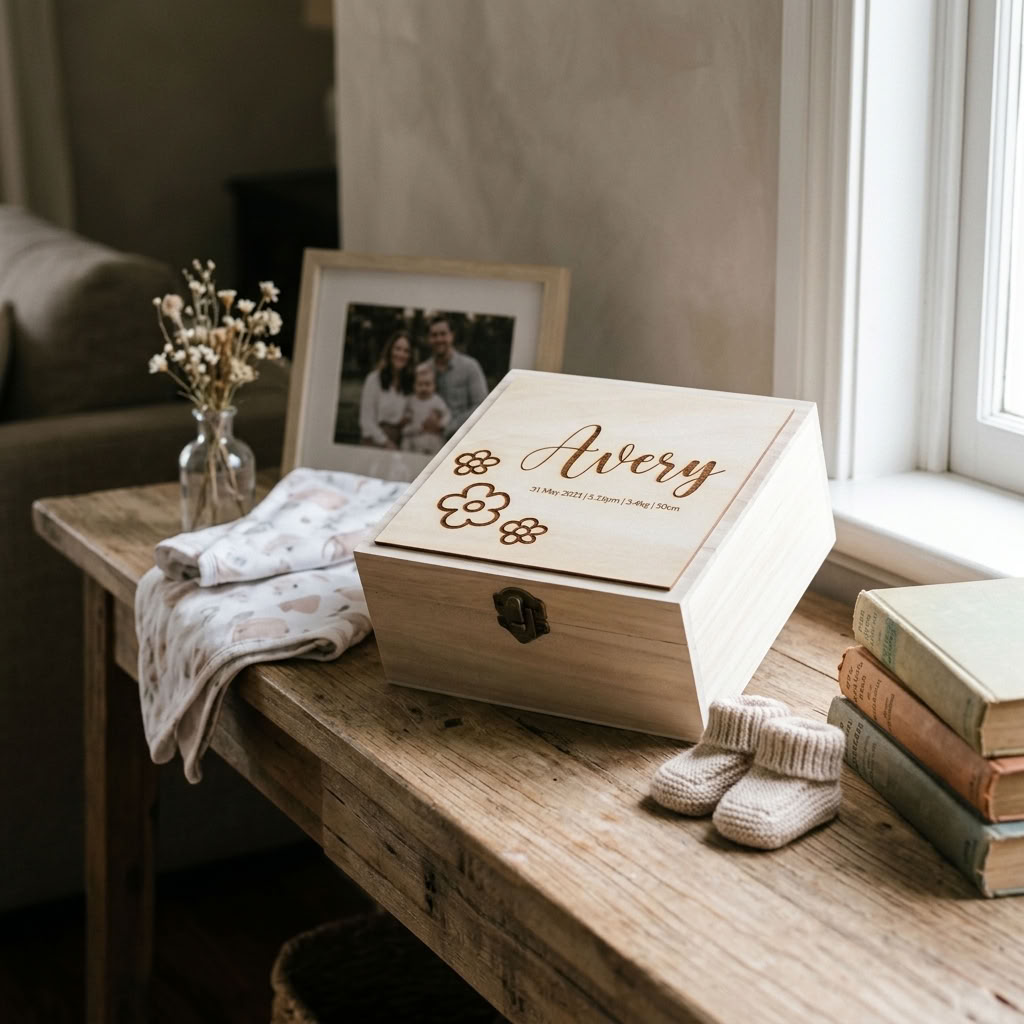 Personalised Wooden Keepsake Box - Multiple Designs to choose from