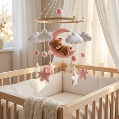 Pink Teddy Nursery Mobile