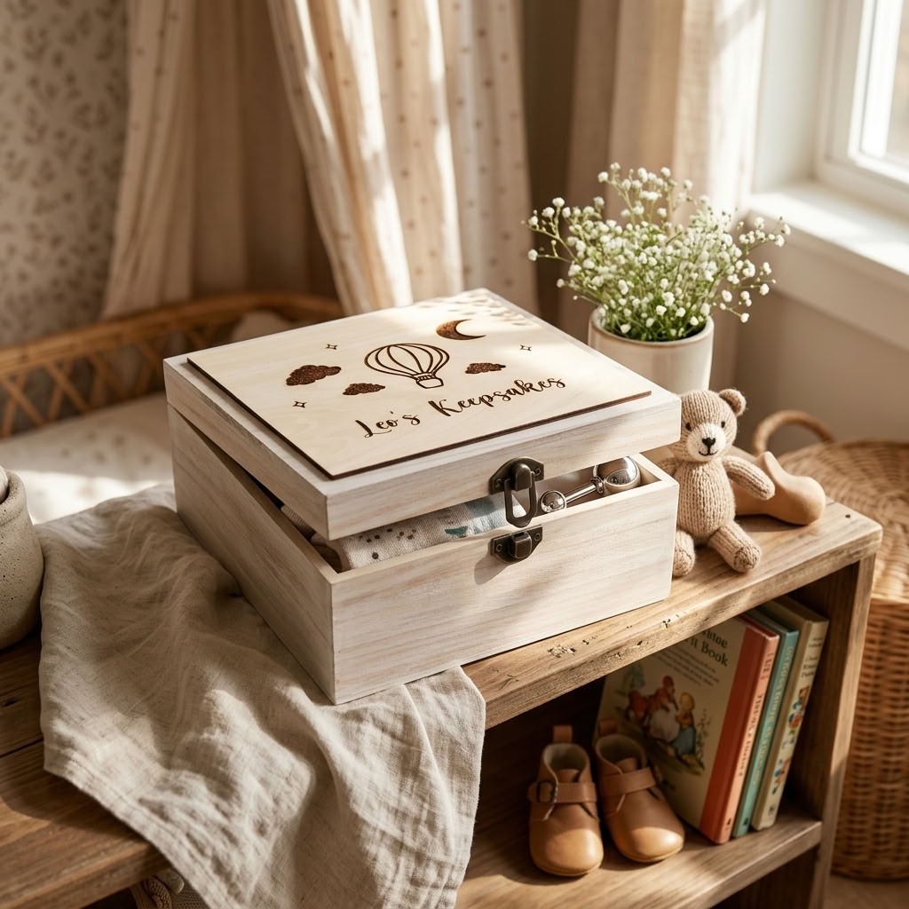 Personalised Wooden Keepsake Box - Multiple Designs to choose from
