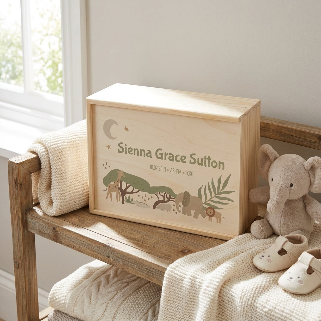 Keepsake Box - Baby Safari