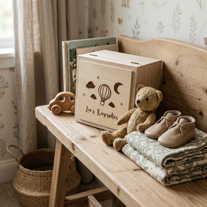 Personalised Wooden Keepsake Box - Multiple Designs to choose from
