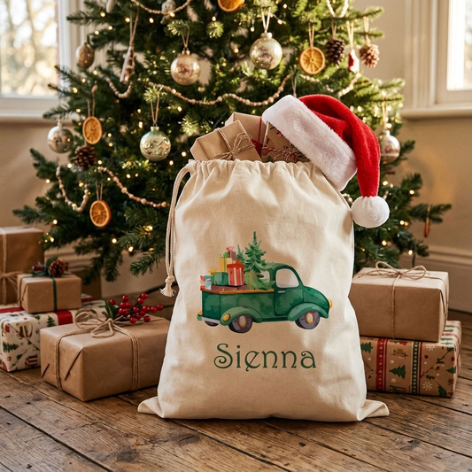 Personalised Santa Sack - Vintage Car