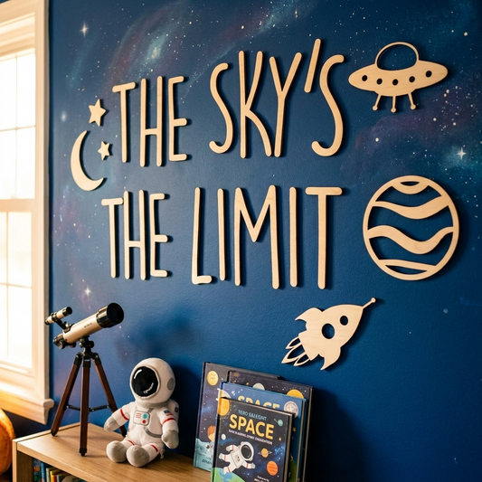 THE SKY'S THE LIMIT wall plaque
