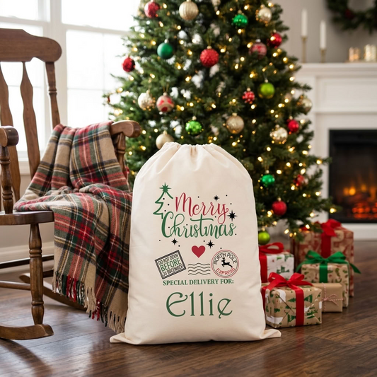 Personalised Santa Sack - Merry Christmas