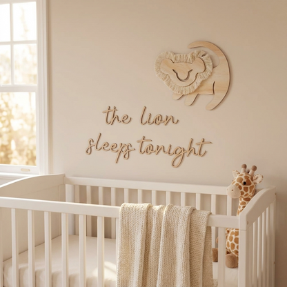 the lion sleeps tonight wall plaque