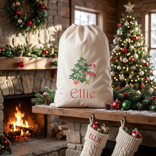 Personalised Santa Sack - Snowman