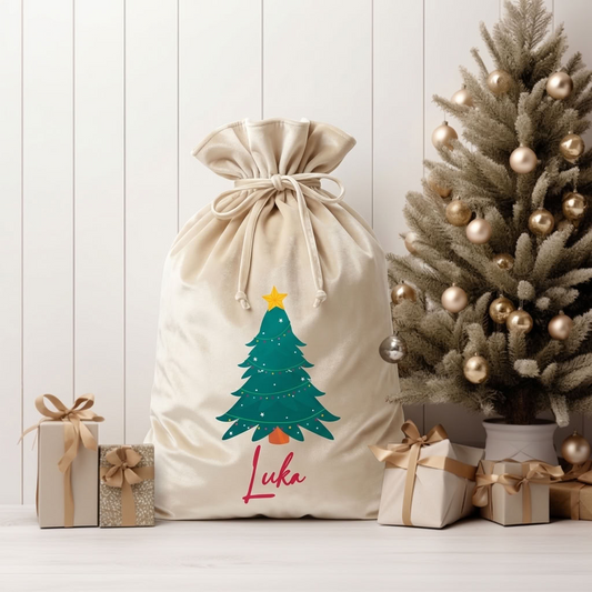 Personalised Santa Sack - Christmas Tree