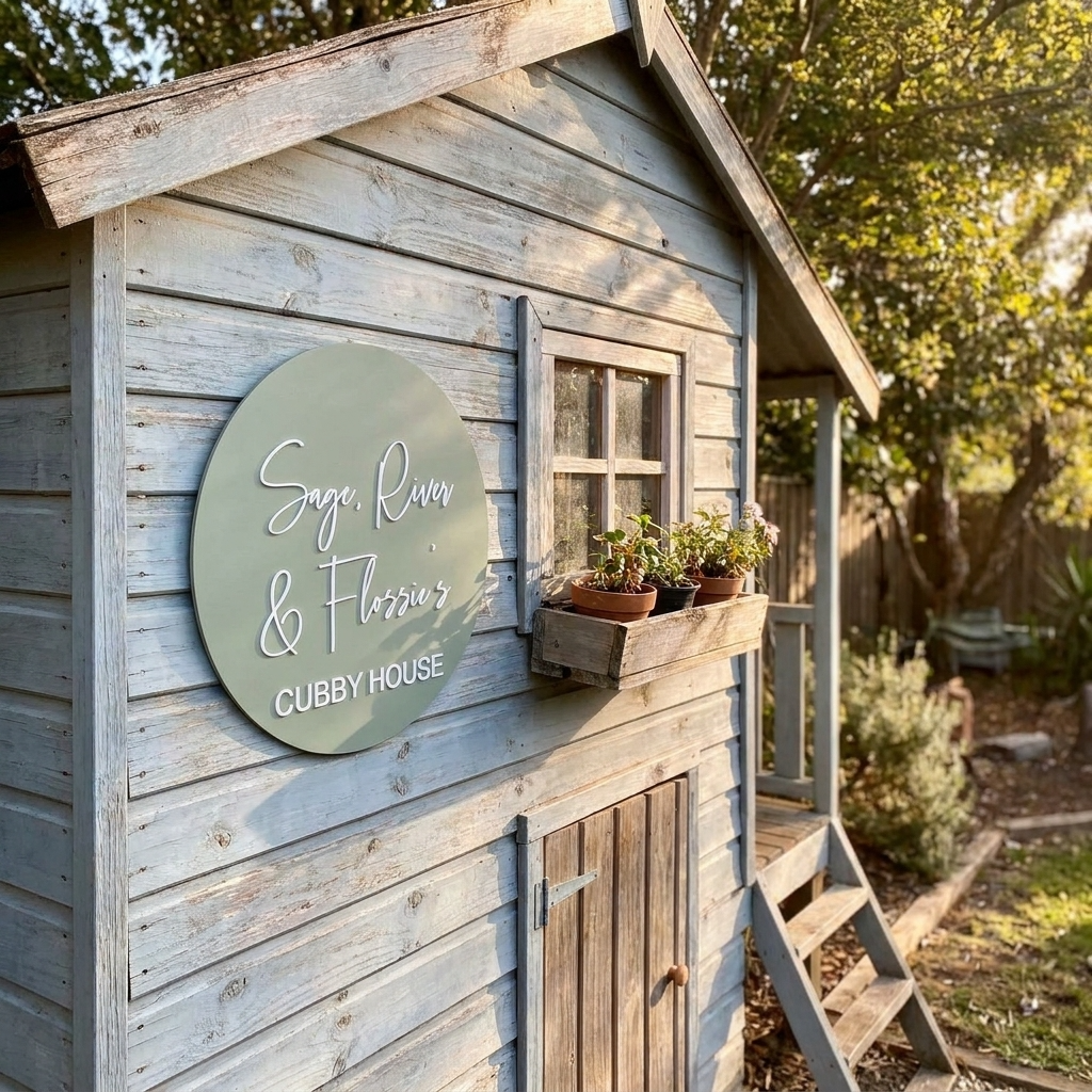 Cubby House Sign