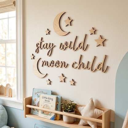 stay wild moon child Decal wall plaque