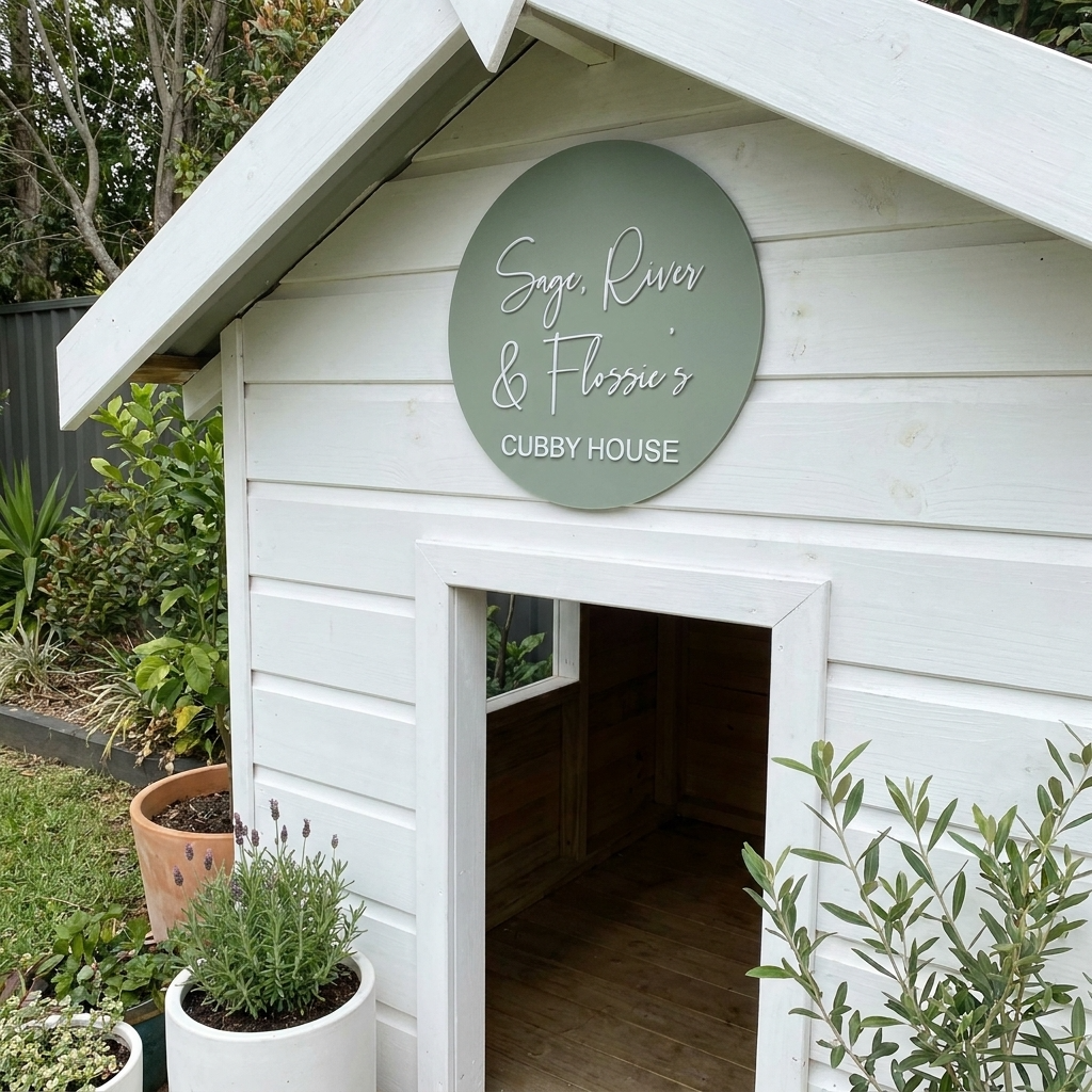 Cubby House Sign